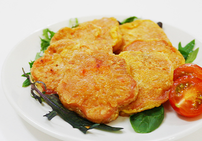 花ソーセージのピカタ