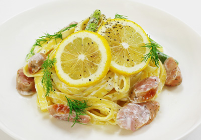 レモンクリームパスタ
